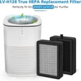 thumbnail image 3 of 4Pack Air Filter Replacements for LEVOIT LV-H128 H13 True HEPA Air Filters Fit LEVOIT H128 Air Purifiers 3-in-1 Pre-Filter True HEPA and Activated Carbon Filters for LV-H128-RF, 3 of 10