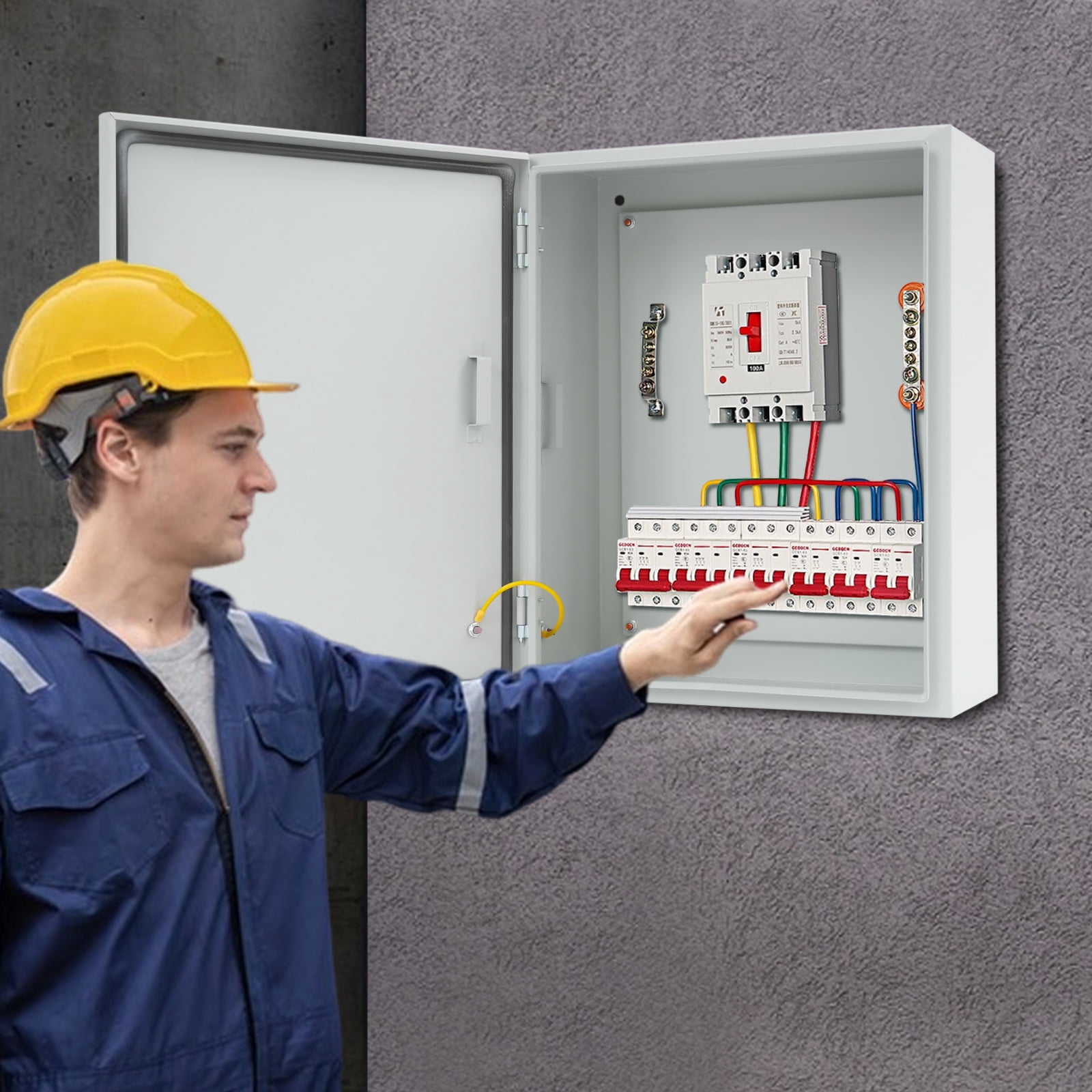 Outdoor Electrical Box Waterproof Grey Lockable Outdoor Electrical Box 50*40*20cm