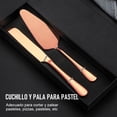 thumbnail image 2 of 2Pcs Juego de Cuchillos de Corte de Pastel de Acero Inoxidable, Set de Cuchillo para Pastel de Boda, Set de Acero Inoxidable para Servir Pastel de Boda Cumpleaños Fiestas y Eventos (Oro rosa), 2 of 4