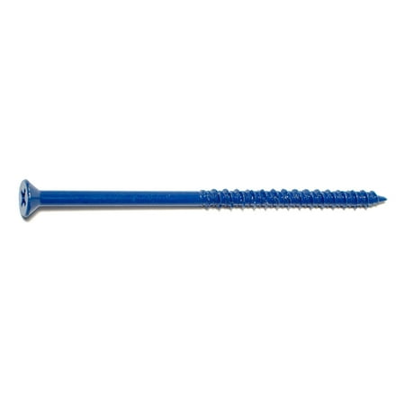 

3/16 x 4 Blue Ruspert Coated Steel Phillips Flat Head Masonry Screws