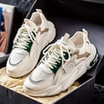 thumbnail image 3 of Men's Lightweight Breathable Sneakers Compatible for & Low-Top Round Toe - Outdoor & Casual Attire - Solid Color Sneakers (Men's Fashion)， Casual - /Fabric Upper, Cushioned PVC Sole, 3 of 9