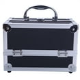 thumbnail image 2 of IVV Makeup Handy Case Aluminum Alloy Travel Cosmetic Suitcase with Mirror, Black, 2 of 10