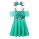 thumbnail image 3 of Vestido con temática de princesa de Disney para niños, disfraz de Frozen, Encanto, Bella, Aurora, fiesta de cumpleaños, vacaciones, informal, Verano, 3 of 5