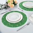 thumbnail image 6 of IAUYY Set of 6 Round Placemats for Dining Tables Heat-Resistant and Wear-Resistant DIY Printing Design Table Placemats，Applicable for Christmas Unique Visual Effects, 6 of 7