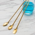 thumbnail image 2 of MasteelfCA 4Pcs Stainless Steel Spoon Straw Reusable Drinking Spoon Ice Cream Spoons, 2 of 8