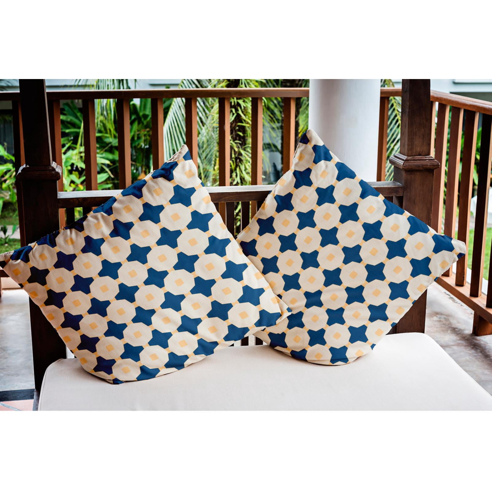 E by Design Button Up Indoor/Outdoor Throw Pillow