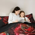 thumbnail image 5 of Homewish Valentine'S Day Theme Bedding Comforter Set,Romantic Red Rose Twin Comforter Sets,Chic Flower Floral Bedding Set For Adults,Ultra Soft Home Decor Reversible,2 Pieces, 5 of 8