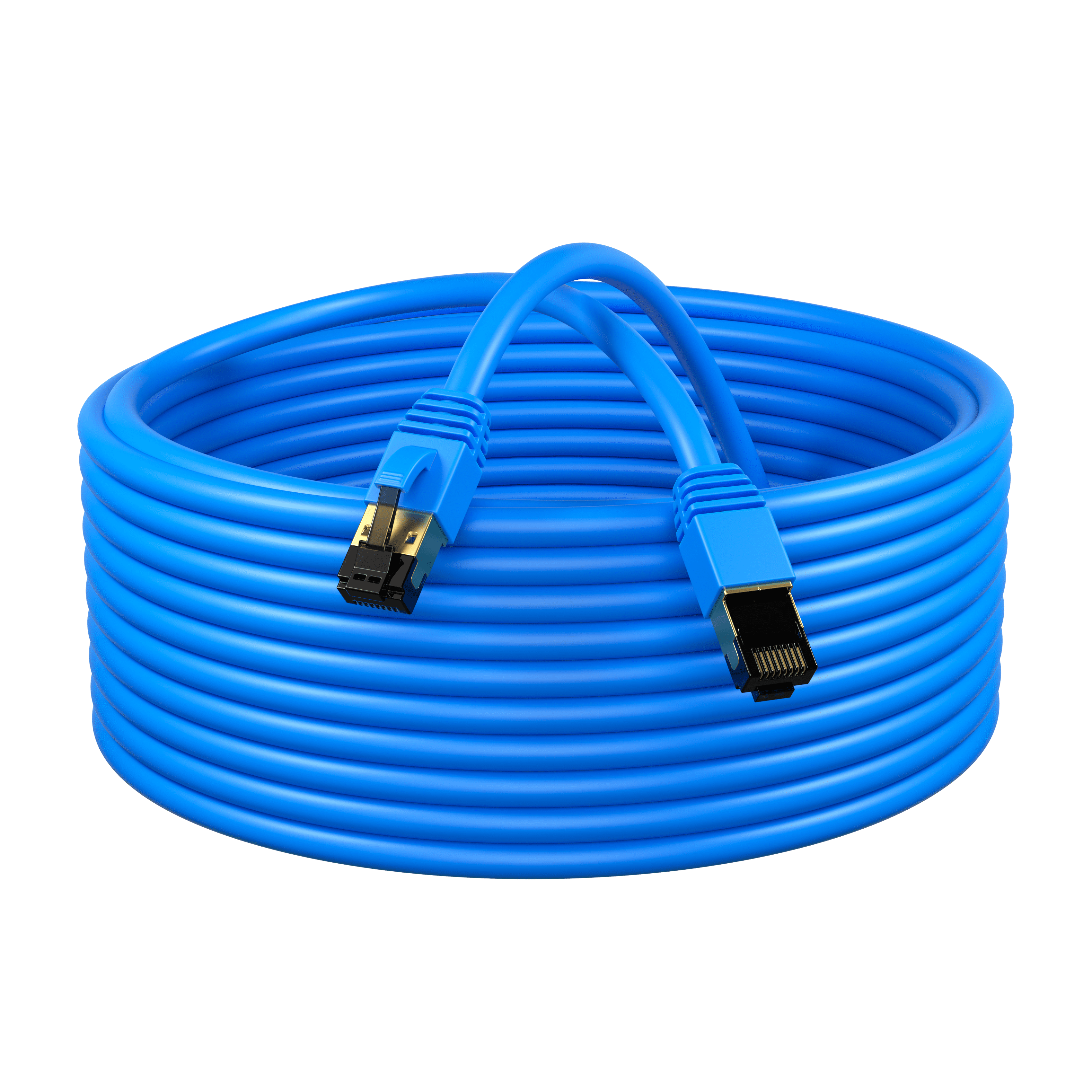 Cat8 5-Pack of 3FT Network Ethernet Patch Cable, 2000Mhz Internet Wire, For Router, Modem, PC, Laptop, TVs, Printer Cord, Consoles for Home and Office, Blue, Cables Direct Online