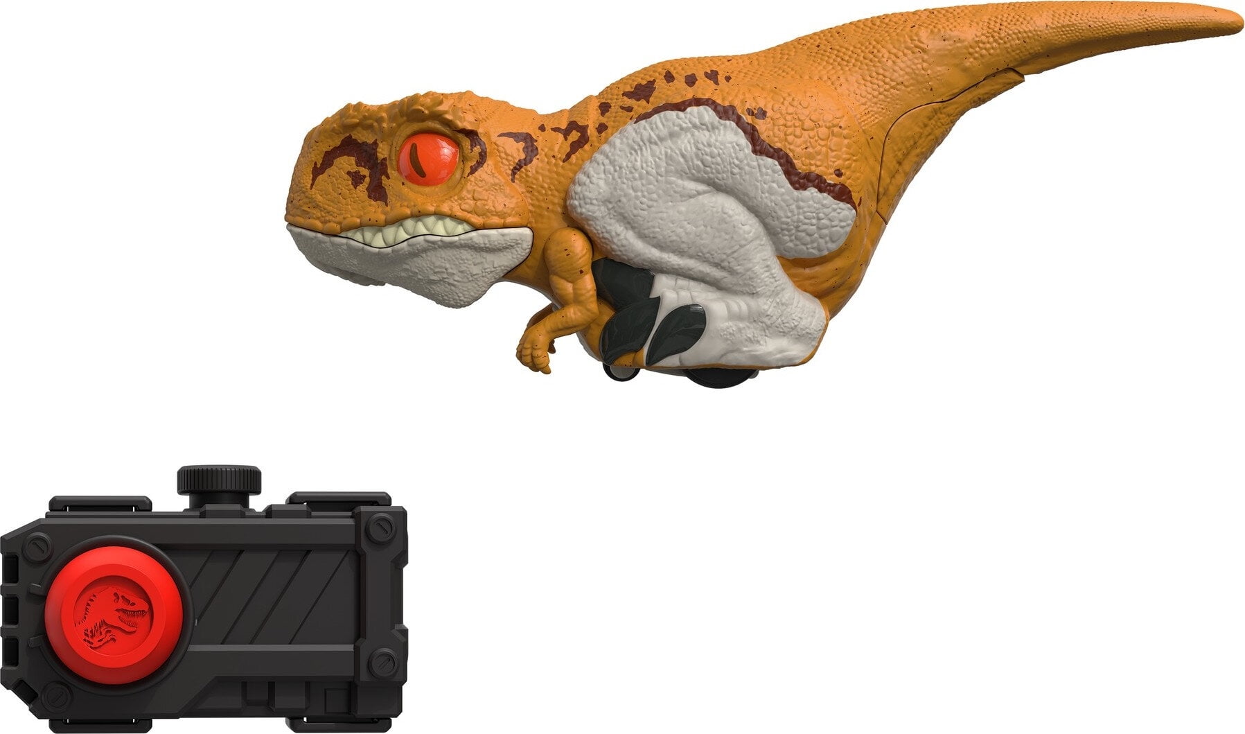 Jurassic World: Dominion Uncaged Click Tracker Atrociraptor Orange Dinosaur Toy