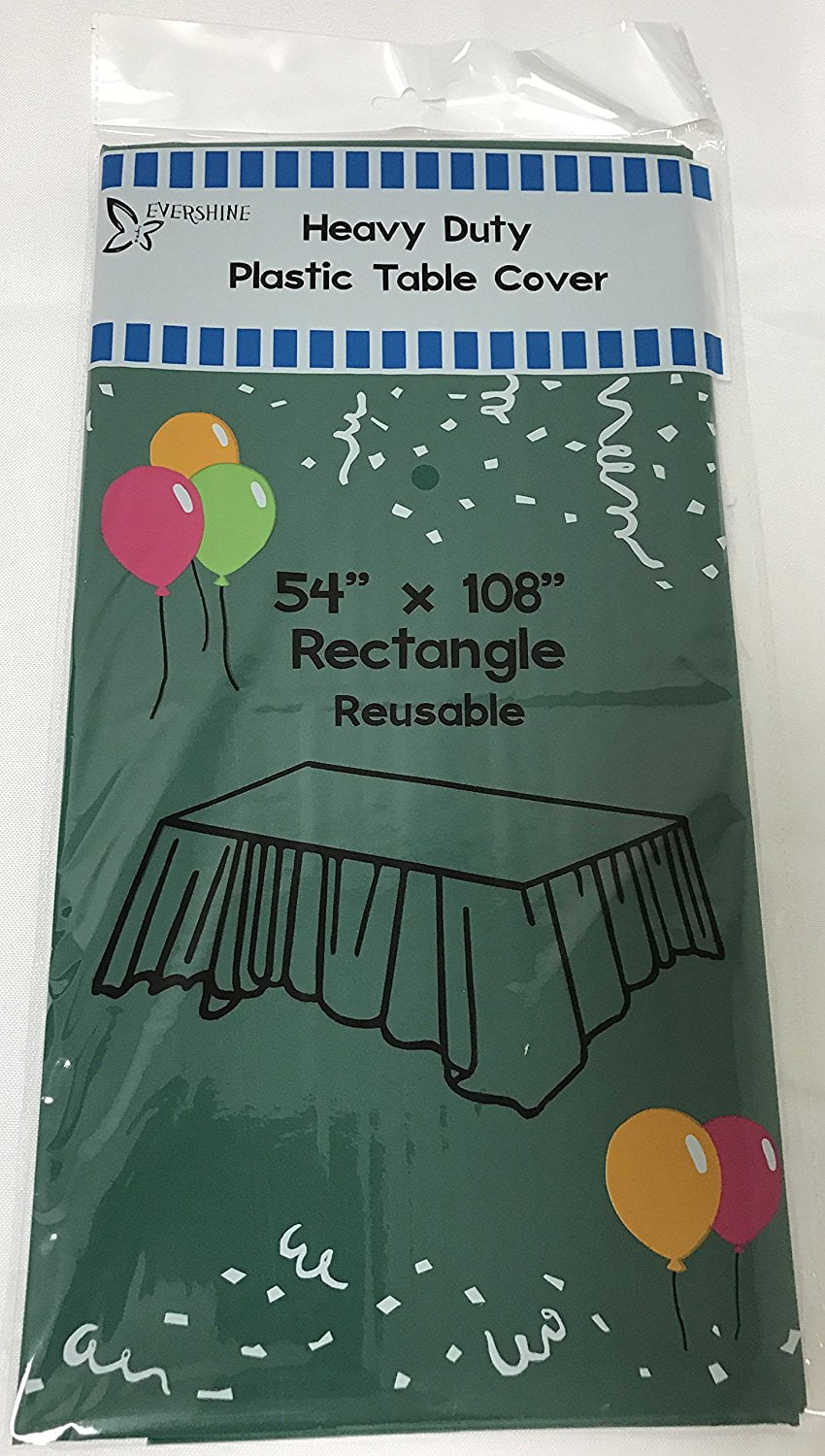 (12pack) Heavy Duty Plastic Table Covers Tablecloth (Reusable