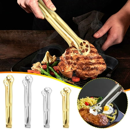 

FloHua Christmas Clearance Food Tongs Crative Kitchen Household Bread Tongs Ice Tongs Six-leaf Clove 304 Stainless Steel Food Tongs Christmas Gifts for Women