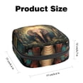thumbnail image 2 of Bohemian Sanitary Napkin Storage Bag Pouch, Period Bag Makeup Travel Bag Oxford Cloth Small Travel Toiletry Bag for Women, 4.7x6.6x6.6 in, 2 of 6