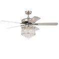 thumbnail image 3 of Jauni 52-inch 5-Blade 3-Light Silver Fandelier, 3 of 6
