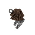 thumbnail image 2 of Mialoley Baby Girl Thanksgiving Day Pullover + Leopard/Turkey Print Pants + Neckerchief, 2 of 9