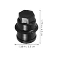 thumbnail image 2 of RENACLIPY 8Pcs Wheel Nut Caps Black Metal Protector For Car And Semi Trucks, 2 of 8