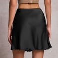 thumbnail image 6 of JIAYUE Women's Skirts Satin Mini A Line Solid Color High Waist Elastic Cute Silk For Daily Wear Stylish Female Skirt, 6 of 6
