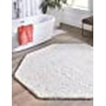 thumbnail image 3 of Unique Loom 3151335 8 x 8 ft. Solid Shag Octagon Rug, Snow White, 3 of 15