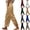 #03 Khaki, variant on Womens Flowy Satin Pants Elastic Drawstring Waist Side Slit Hem Wide Leg Trousers Silky Smooth Lightweight Side Pockets Summer Casual Bottoms, XXL, #03 Wine