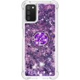 thumbnail image 3 of for Samsung Galaxy A03s Glitter Case with Ring Holder,Bling Sparkle Floating Liquid Soft TPU Cushion Fashion Girly Women Girls Cute Case Cover for Samsung Galaxy A03s  Purple, 3 of 14