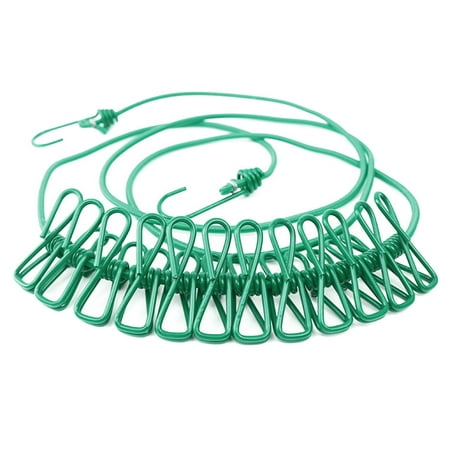 

Xinwanna 180cm Elastic Outdoor Clothesline Pants Laundry Drying Hanger Rope with 12 Clips