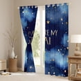 thumbnail image 3 of Galaxy Blackout Curtains Blue Galaxy Curtains Star Decor Window Curtains, Universe Themed Decor Bedroom Curtains Blue Gradient Curtains Outer Space Bedroom Decor,2 Panels 52"Wx84"L, 3 of 5