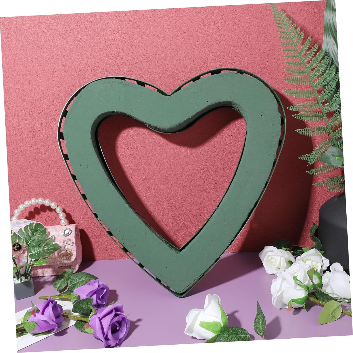 ABCISI Floral Foam Block Shaped Floral Foam Cage with Suction Cup for Fresh or Flowers, Wedding Party Decorations, Dry and Wet Flower Cage Holder for Flower Arrangement