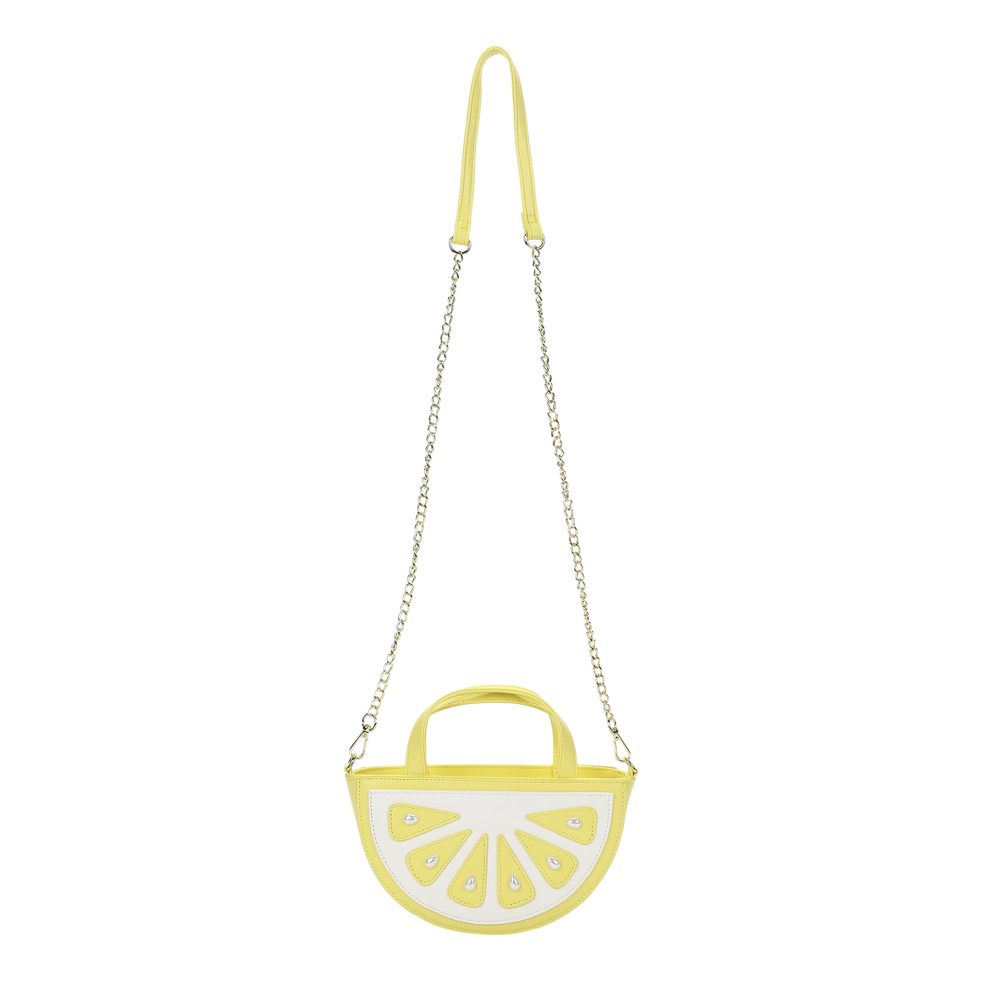Packed Party Women's Lemon Slice Shaped Crossbody Bag, Yellow