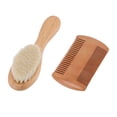 thumbnail image 1 of Cepillo Para El Cabello Para Recién Nacidos, Cepillo Para El Cabello Para Bebés Peine De Madera Suave Y Práctico De Doble Cara Para Regalos ANGGREK Otros, 1 of 8
