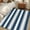 Blue Grey, variant on Purple Grey Stripe Round Rugs 5ft, Farmhouse Modern Art Striped Non Slip Washable Rug Runner, Low Pile Indoor Floor Carpet Mat Bathroom Rugs for Living Room, Bedroom, Kids Room