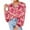 Pink, variant on PRETTYGARDEN Women's Floral Button Down Blouse Fall Fashion Dressy Casual Long Sleeve Oversized Shirts Top Boho Clothes