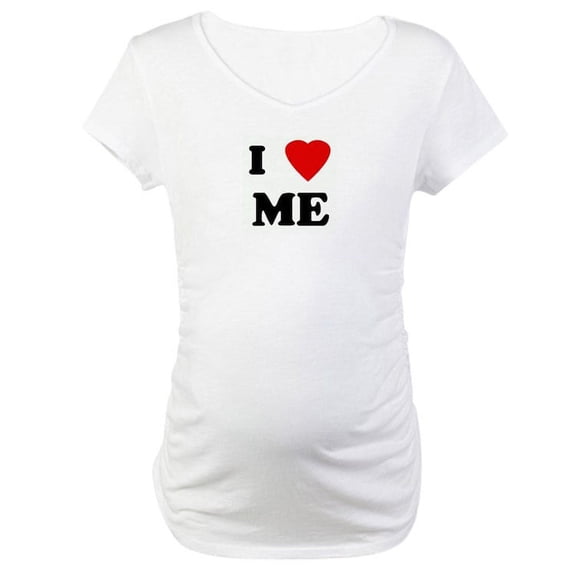 CafePress - I Love ME Maternity T Shirt - Cotton Maternity T-shirt, Cute & Funny Pregnancy Tee