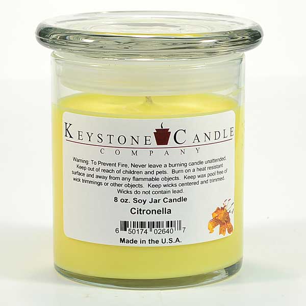 3 Pcs of 8 oz Citronella Soy Jar Candles 3.5 in. diameter x 4 in. tall