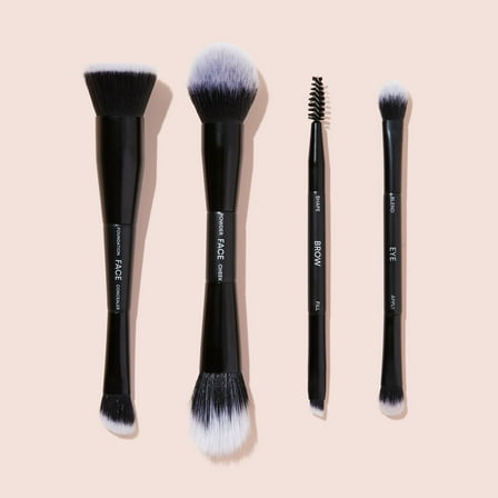 The Lip Bar Double Duty Dual Ended Face Makeup Brush Kit