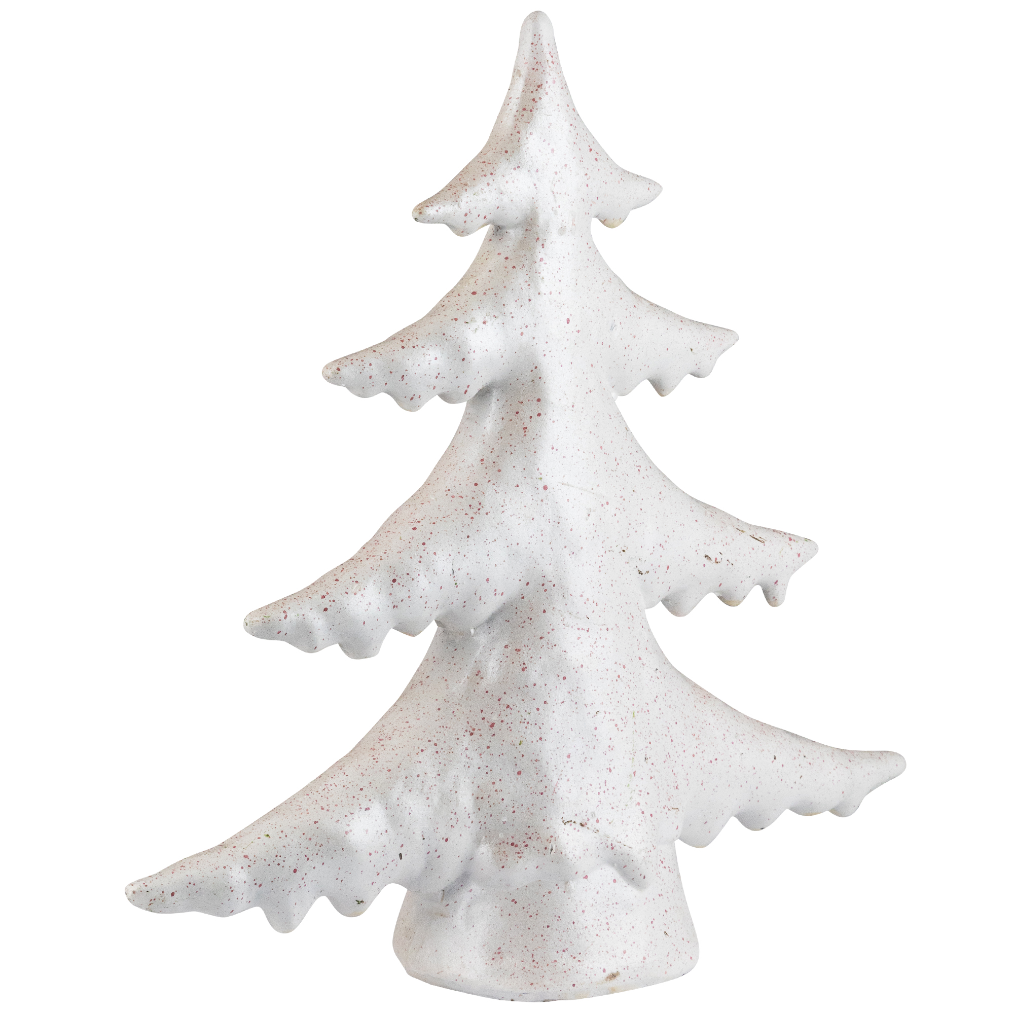 Northlight Shiny Speckled Christmas Tree Tabletop Decoration - 10" - White