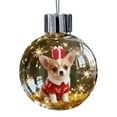 thumbnail image 2 of Christmas Dog Snow Globe Ornament - Cute Puppy Theme Hanging Decor for Christmas Tree, Festive Winter Holiday Decoration, Perfect Gift for Dog Lovers, 3.15in/8cm, D, 2 of 6