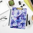 thumbnail image 7 of FMSHPON Purple Hydrangea Flower Petals Clipboard Hardboard Wood Nursing Clip Board and Pull for Standard A4 Letter 13x9 inches, 7 of 7