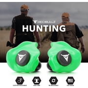 Decibullz Custom Molded Earplugs Pro Pack, One Size - Green Bundle