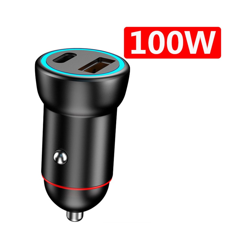 RAINB 100W Fast Car Charger TypeC Usb Socket Dual Adapter Kit