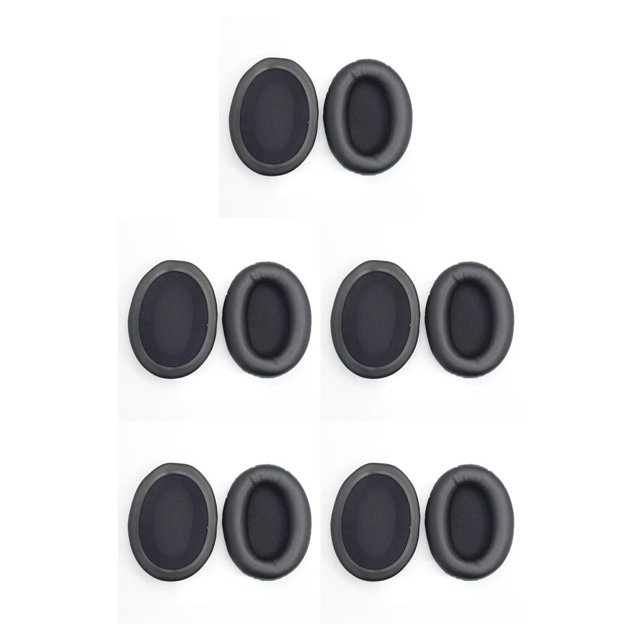 sweethay Reemplazo del cojín del cojín del oído del auricular para los auriculares Cuero negro Type2 NO2