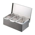 thumbnail image 3 of Frascos para condimentos, caja de acero inoxidable para servir condimentos, recipientes para especias 3 cuadrículas, 3 of 9