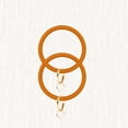 thumbnail image 4 of 2 piezas pulsera de silicona círculo grande pulsera pulsera llavero anillo llave colgante accesorios para mujeres damas (naranja), 4 of 5