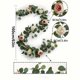 thumbnail image 3 of Guirnalda de flores artificiales de 1,6 m con rosas, ideal para decoración del hogar, bodas, fiestas, caminos de mesa, flores artificiales de seda artificial, plantas verdes simuladas., 3 of 9
