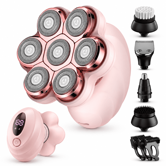 Obacre Electric Razors for Women, 5 in 1 Bikini Trimmer, 7D IPX7 Waterproof Cordless Body Electric Head Shaver