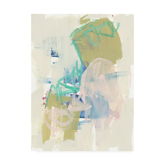 Trademark Fine Art 'Balancing Pastels Geometric I' Canvas Art by Jennifer Goldberger