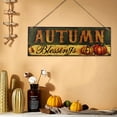 thumbnail image 6 of Farmhouse Wreath Autumn Wooden Door Plate Hanging New Harvests Festival Sun Flower Pumpkin Indoor Outdoor Scene Layout Decorations Autumn Pendant, Halloween Household Pendant, 6 of 9