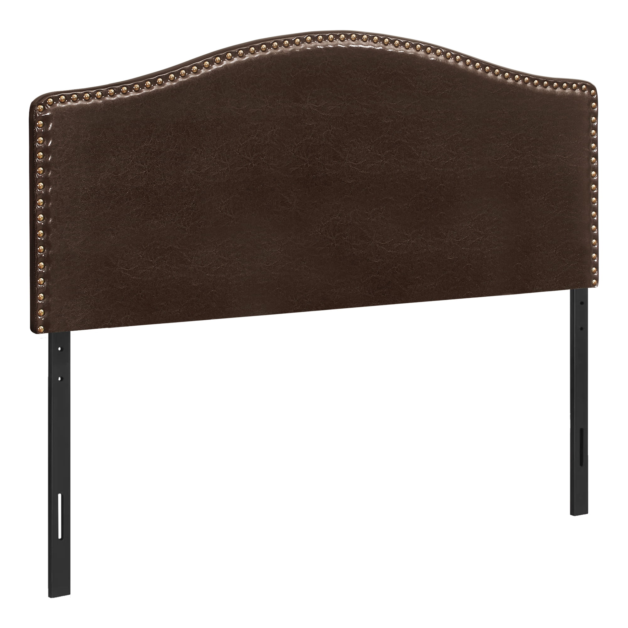 Monarch Specialties Classic Modern Nailhead Panel Upholstered Faux