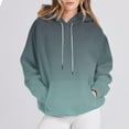 thumbnail image 2 of Htigea Oversized Hoodies for Women Drawstring Hooded Sweatshirt Casual Raglan Long Sleeve Pullover Loose Sport Tops with Pockets Green XL, 2 of 7