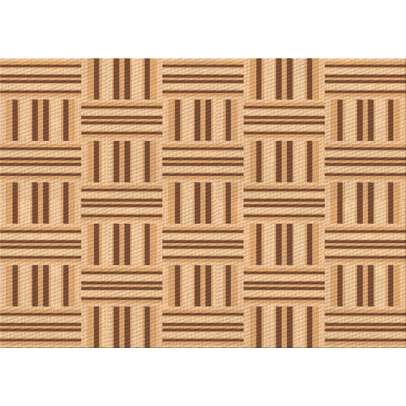 Ahgly Company Indoor Rectangle Patterned Yellow Orange Area Rugs, 8' x 10'