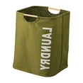 thumbnail image 2 of Cesta de lavandería plegable, cesta de lavandería plegable para viajes en casa, independiente con asa, cesta de lavandería para sala de estar, dormito verde S, 2 of 7