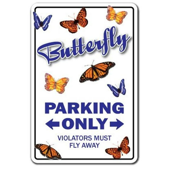 SignMission Z-A-Butterfly Butterfly Panneau en Aluminium pour Amateurs de Stationnement Insectes Monarques